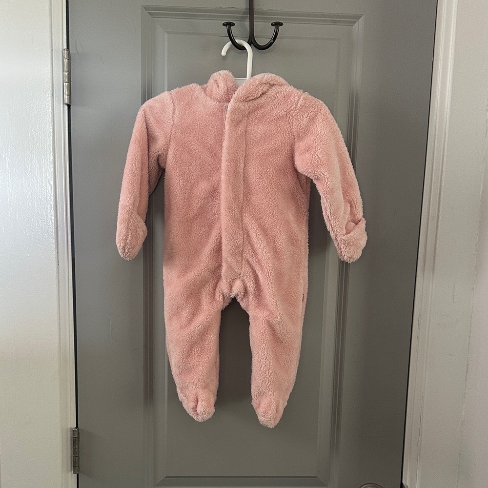 Magnetic Me Soft Pink Footie with Bear hoodie
